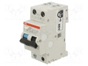 RCBO breaker; Inom: 25A; Ires: 30mA; Poles: 1+N; 230VAC; DIN; IP20