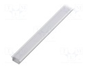 Profiles for LED modules; white; recessed; white; L: 1m; aluminium