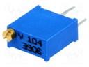 Potentiometer: mounting; multiturn; 100kΩ; 500mW; THT; ±10%; linear