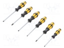 Screwdrivers; Pcs: 6; The set contains: screwdrivers hanger