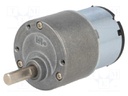 Motor: DC; with gearbox; 3÷12VDC; 500mA; Shaft: D spring; 1rpm