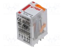 Relay: electromagnetic; 4PDT; Ucoil: 12VAC; 6A/250VAC; 6A/24VDC