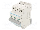 Circuit breaker; 230/400VAC; Inom: 10A; Poles: 3; DIN; Charact: B