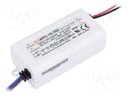 Power supply: switched-mode; LED; 16.8W; 12÷48VDC; 350mA; IP42