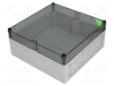 Enclosure: junction box; X: 300mm; Y: 300mm; Z: 132mm; polycarbonate