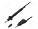 Test lead; 1m; black; 20A; 60VDC; Ø: 4mm; Cond.cross sec: 1mm2