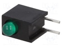 LED; in housing; green; 3mm; No.of diodes: 1; 10mA; 60°; 1.5÷2.7V