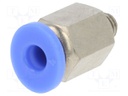 Push-in fitting; straight; M5; -0.95÷15bar; 4mm