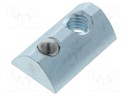 Nut; for profiles; Width of the groove: 8mm; steel; zinc