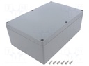 Enclosure: multipurpose; X: 160mm; Y: 240mm; Z: 90mm; ABS; light grey