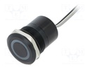 Switch: capacitive; Pos: 2; SPST-NO; 0.01A/12VDC; IP68; OFF-(ON)