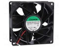 Fan: DC; axial; 12VDC; 92x92x38mm; 309.89m3/h; 74.1dBA; Len: 300mm