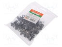 Holder; black; Application: for flat cable; 100pcs; with a nail