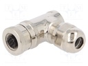 Plug; M12; PIN: 4; female; D code-Ethernet; for cable; IP67; 250V; 4A