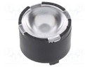 LED lens; round; Mat: PMMA plexiglass; transparent; 21÷31°; Ø: 10mm