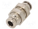 Push-in fitting; bulkhead,straight,inline splice; M14x1; 6mm