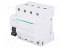 RCD breaker; Inom: 40A; Ires: 300mA; Poles: 4; 400V; Mounting: DIN