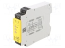 Module: safety relay; Usup: 24VAC; 24VDC; Contacts: NC + NO x3