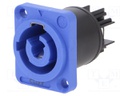 Connector: circular; female; CLIFFCON-P; 20A; 250VAC; Colour: blue