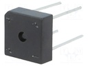 Single-phase bridge rectifier; Urmax: 400V; If: 10A; Ifsm: 240A