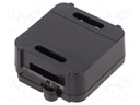 Enclosure: junction box; X: 44.5mm; Y: 57mm; Z: 19mm; black