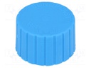 Cap; Body: blue; Øint: 33.2mm; H: 23.1mm; Mounting: push-in