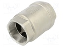 Check valve; acid resistant steel AISI 316; PTFE; max.16bar