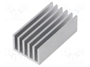 Heatsink: extruded; grilled; aluminium; L: 37.5mm; W: 21mm; H: 14mm