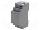 Power supply: switched-mode; 24W; 12VDC; 2A; 100÷240VAC; DIN; 120g