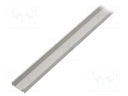 Profiles for LED modules; surface; natural; L: 1m; aluminium