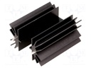 Heatsink: extruded; TO220; black; L: 50.8mm; 5.2K/W; aluminium