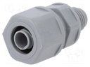 Straight terminal connector; ØBraid : 10mm; polypropylene; IP54