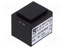 Transformer: encapsulated; 3VA; 110VAC; 6V; 500mA; Mounting: PCB