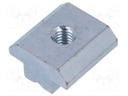 Nut; for profiles; Width of the groove: 10mm; steel; zinc