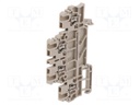 Splice terminal: rail; 1.5mm2; ways: 2; terminals: 4; beige; wemid