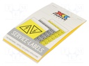 Safety sign; self-adhesive folie; W: 40mm; H: 79mm; yellow