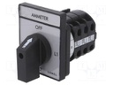 Switch: ammeter cam switch; Stabl.pos: 4; 16A; OFF-L1-L2-L3; Pos: 4