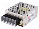 Power supply: switched-mode; modular; 15W; 48VDC; 62.5x51x28mm