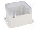 Enclosure: multipurpose; X: 120mm; Y: 120mm; Z: 90mm; polycarbonate