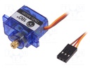 Motor: servo; 4.8÷6VDC; micro; analogue; 9g; 22.3x11.8x26.3mm; 180°