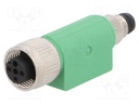 Adapter; PIN: 3; straight; 60VAC; 4A; -25÷90°C; 60VDC