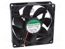 Fan: DC; axial; 24VDC; 92x92x25mm; 127.42m3/h; 47dBA; ball bearing