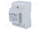 Transformer: safety; 63VA; 400VAC; 24V; IP30; Mounting: DIN; 1.1kg