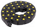 Cable chain; Series: Medium; Bend.rad: 40mm; L: 990mm; Colour: black