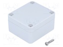 Enclosure: multipurpose; X: 58mm; Y: 64mm; Z: 35mm; polycarbonate