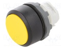 Switch: push-button; Stabl.pos: 1; 22mm; yellow; Illumin: none; IP66