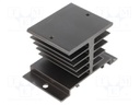 Heatsink: extruded; Y; for one phase solid state relays; black