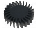 Heatsink; LED; Ø: 85mm; H: 20mm; Colour: black