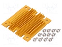 Heatsink: extruded; grilled; golden; L: 61mm; W: 58mm; H: 6.1mm