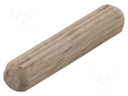 Assembly stud; wood (beech); Ø: 6mm; L: 30mm; 50pcs.